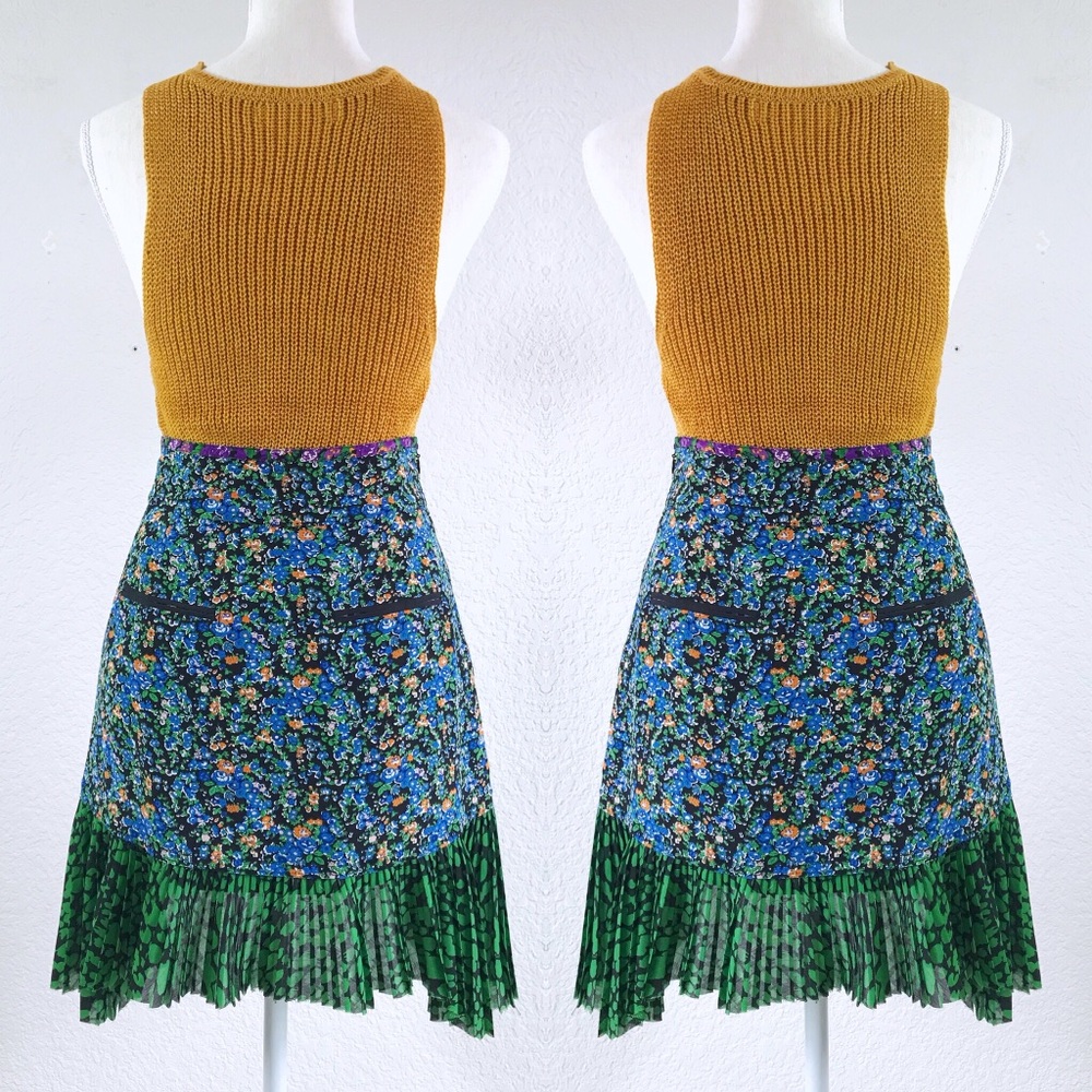 COACH FLORAL PATCHWORK MINI SKIRT 0 - Picture 4 of 8